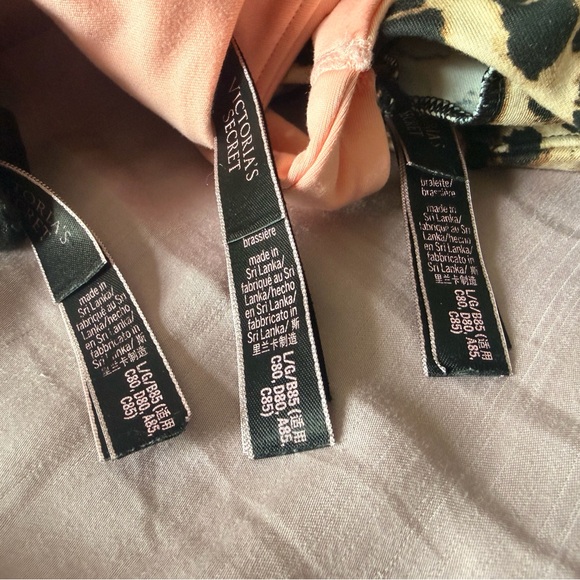 Victoria’s Secret Bralette Large Lot - Black, Grey, Peach, Cheetah (7 Total) - Picture 5 of 5